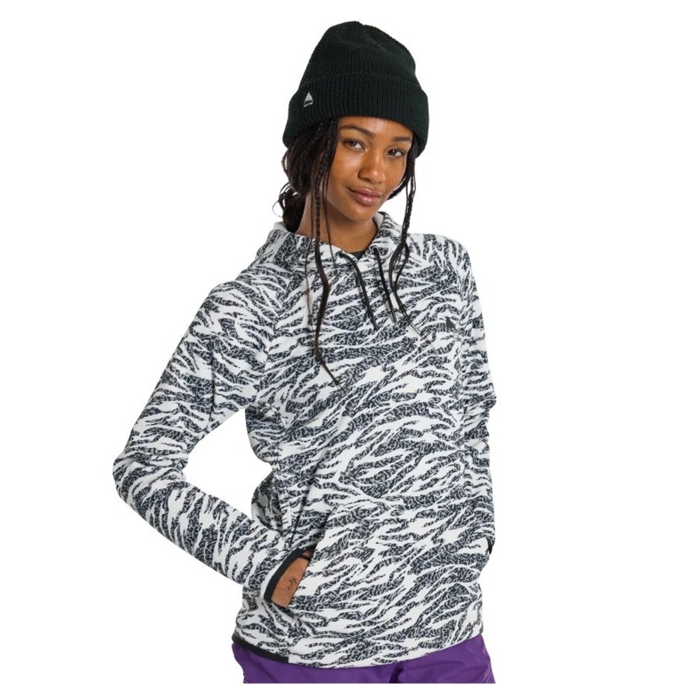 Burton Women's Crown Weatherproof Pullover Fleece Zebra Size XL NWT $95 MSRP